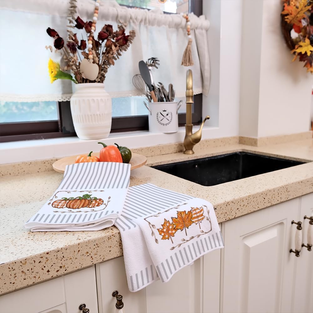 Kitchen Towels with Fall Designs